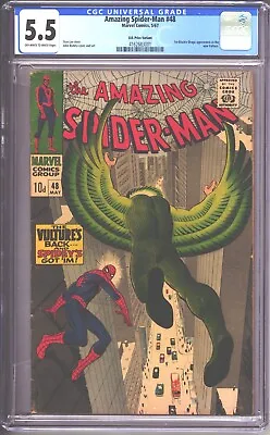 Buy Amazing Spider-Man #48 (1967) CGC 5.5 -1st Blackie Drago As Vulture - UK Price V • 105£