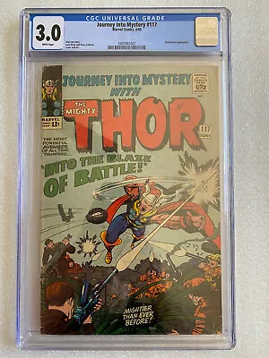 Buy Journey Into Mystery #117 CGC 3.0 White Pages! 1965 - Enchantress Appearance • 106.44£