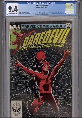 Buy Daredevil #188 CGC 9.4 1982 Marvel Comics 1st App Stone, Claw, Shaft • 47.40£
