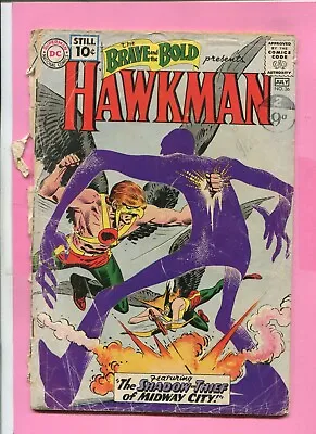 Buy The Brave And The Bold # 36 - 3rd Hawkman - 1st Shadow-thief - Kubert Art - 1961 • 14.99£