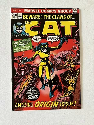 Buy Cat #1 Origin Issue! 1st Appearance Greer Grant (Tigra)! VF Marvel 1972 • 54.57£
