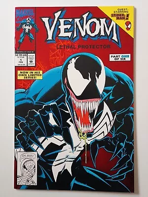 Buy Venom Lethal Protector 1 February 1992 Marvel Comics Red Foil High Grade! • 29.99£