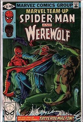 Buy MARVEL TEAM-UP #93 Amazing SPIDER-MAN WEREWOLF By NIGHT (1974) Bronze VF (8.0) • 11.89£