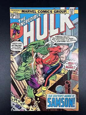 Buy Incredible Hulk #193 - HIGH GRADE - Marvel Key Comic!  Doc Samson And Hulk! • 15.59£