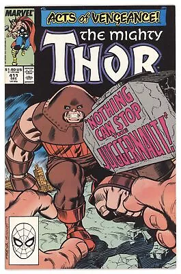 Buy Mighty Thor 411 Marvel 1989 VF 1st New Warriors Cameo Juggernaut Ron Frenz • 17.39£