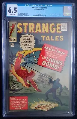 Buy Strange Tales #112 🌈 CGC 6.5 OW 🌈 1st Eel, Fantastic Four Avengers Ad 1963 110 • 199£