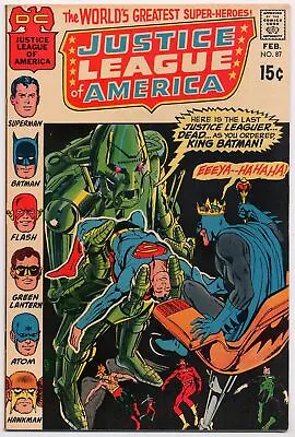 Buy Justice League Of America 87 VF- 7.5 DC 1971 Zatanna Neal Adams • 19.99£