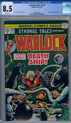 Buy Strange Tales #179 Cgc 8.5 1st Pip The Troll Warlock Guardians Of The Galaxy • 78.27£