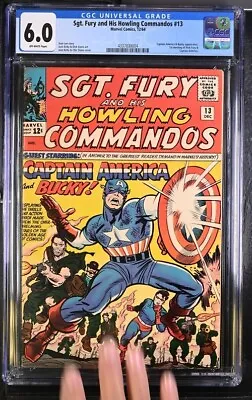 Buy Sgt. Fury And His Howling Commandos #13 CGC 6.0 1st Captain America Meeting 1964 • 275.95£