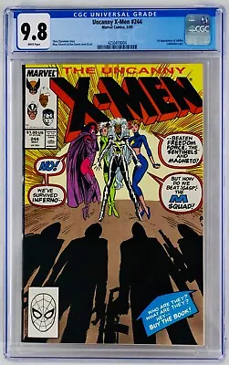 Buy X-Men #244 CGC 9.8 White Pages First Jubilee Appearance 1st Uncanny 1989 NM/MT • 158.35£