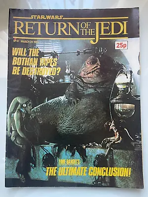 Buy Star Wars Weekly Return Of The Jedi 41  Marvel Comic • 1.75£