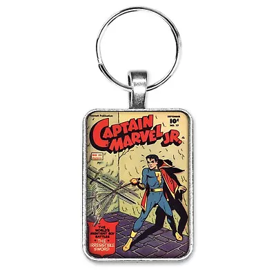 Buy Captain Marvel Jr. #77 Cover Key Ring Or Necklace Classic Fawcett Comic Jewelry • 10.35£