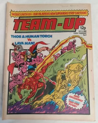 Buy COMIC - Marvel Team-Up #4 Oct 2 1980 Marvel UK Bronze Age Spider-Man Thor FF • 3£