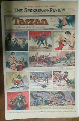 Buy Tarzan Sunday Page #476 Burne Hogarth From 4/21/1940 Very Rare ! Full Page Size • 15.86£