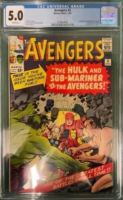 Buy Avengers  #3  Cgc 5.0  White Pages • 550£