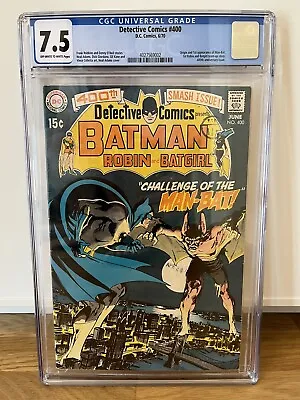 Buy Detective Comics 400 - CGC 7.5 OW/W DC Silver Age Key 1st Man-Bat • 349.90£
