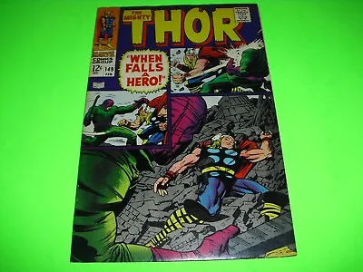 Buy Thor #149 In VF- 7.5 COND From 1968! Marvel Very Fine Unrestored B942 • 36.02£