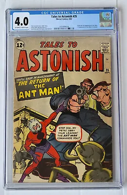 Buy Tales To Astonish #35  CGC 4.0 OW/W 1st Antman In Costume! • 886.91£