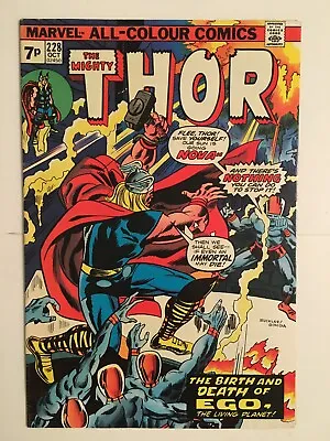 Buy The Mighty Thor #228 VFN- (7.5) MARVEL ( Vol 1 1974) Origin Of Ego • 16£