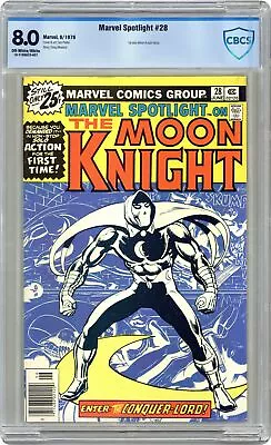 Buy Marvel Spotlight #28 CBCS 8.0 1976 18-31B6633-007 1st Solo Moon Knight App. • 527.09£