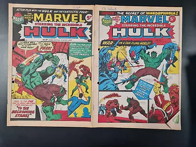 Buy The Mighty World Of Marvel Starring Hulk / Avengers #39 & #40 Marvel Uk 1973 • 0.99£