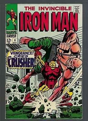 Buy Marvel Comics Iron Man 6  VFN+ 8.5 1968 Hulk  Captain America Avengers • 64.99£