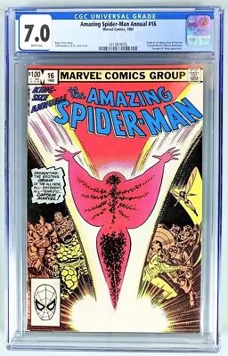 Buy Amazing Spider-Man Annual #16 CGC 7.0 (1982) 1st Monica Rambeau Capt. Marvel Key • 33.77£