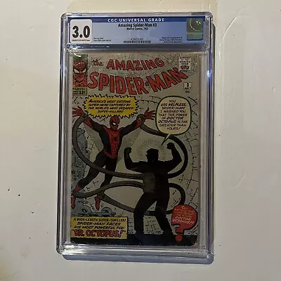 Buy Amazing Spider-Man 3 (1963) - CGC 3.0 - 1st Appearance Of Doctor Octopus MARVEL • 2,003.94£
