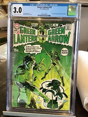 Buy Green Lantern Green Arrow #76 Dc 1970 Cgc 3.0 Ow/w Silver Age End • 239.85£