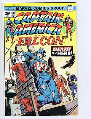 Buy Captain America And The Falcon #183 Marvel 1975  Death Of A Hero !  • 11.83£