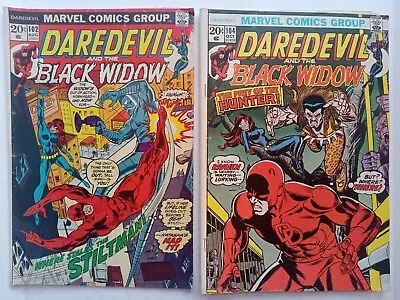 Buy Marvel Daredevil And Black Widow #102 #104 Bronze Age 1973 Comic Book Lot • 23.78£