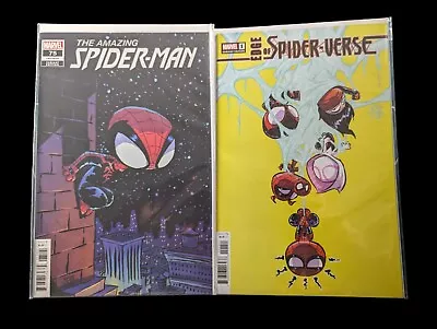 Buy Amazing Spider-Man #75 & Edge Of Spiderverse #1 Skottie Young Variant Set • 18£