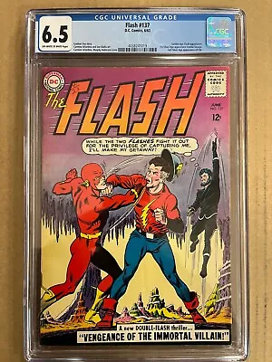 Buy Flash #137 Cgc 6.5 1st Silver Age App Vandal Savage Dc Comics 1963 • 267.83£