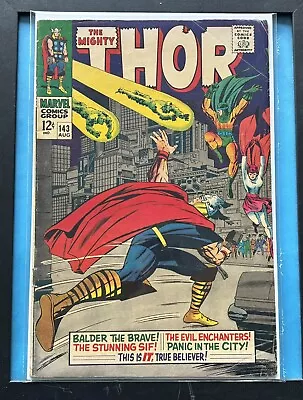 Buy The Mighty Thor #143 Marvel 1967/1st App. The Enchanters/ G+/2.5 • 16.01£