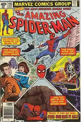 Buy Amazing Spider-Man, The #195 (Newsstand) FN; Marvel | Black Cat - We Combine Shi • 59.29£
