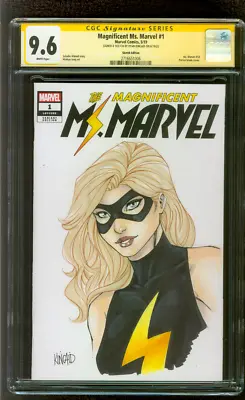 Buy Ms. Marvel 1 CGC SS 9.6 Ryan Kincaid Original Art Sketch 5/19 Marvels Movie • 464.34£