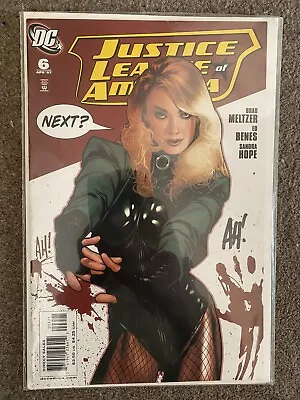 Buy Justice League Of America 6 1:10 Hughes Variant SIGNED! (2007,Meltzer/Benes) • 40£