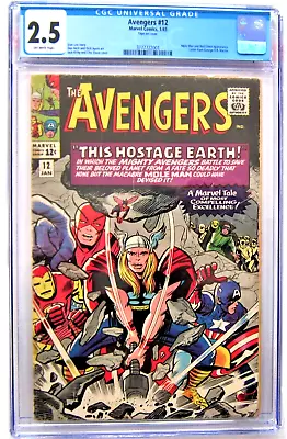 Buy Avengers - No. 12 - 1965 - CGC - Comic • 99£