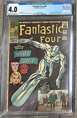 Buy Cgc 4.0 Vg Fantastic Four #50 (marvel,1966) 1st Appearance Of Wyatt Wingfoot ~ • 257.12£