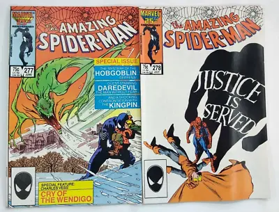 Buy AMAZING SPIDER-MAN #277,#278 Daredevil  HOBGOBLIN. 1986 Key Issue.  • 15£