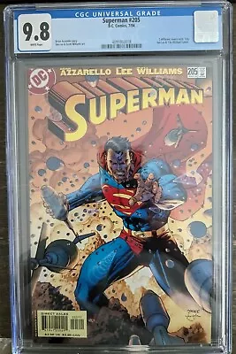 Buy Superman #205 - Cgc - 9.8 - Jim Lee & Scott Williams Art - Brian Azzarello Story • 61.54£