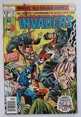 Buy The Invaders #18 - UK Variant Marvel July 1977 FN+ 6.5 • 8.99£