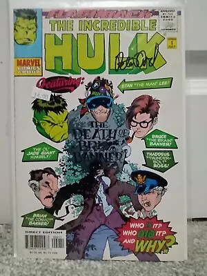 Buy Marvel Comics Signed Peter David Incredible Hulk #1 With COA • 10£