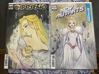 Buy Inferno #2 New Mutants #13 White Queen Emma Frost Peach Momoko Variant Cover • 12.03£