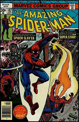 Buy Amazing Spider-Man (1963 Series) #167 '1st Will O' The Wisp' VG/F Condition 1977 • 7.19£