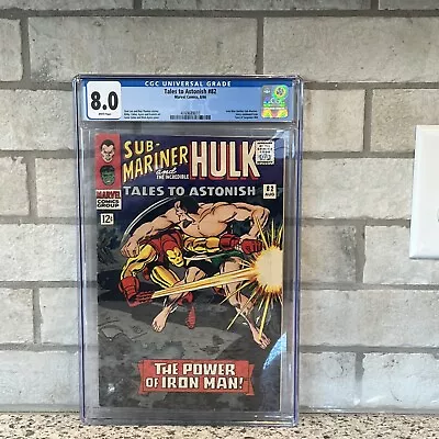 Buy Tales To Astonish #82 CGC 8.0 Sub-Mariner & The Hulk, Power Of Iron Man 8/66 • 133.84£
