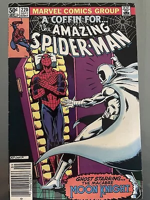 Buy Amazing Spider-Man # 220 (Marvel 1981) Moon Knight Cover & Appearance! VF/NM • 25.70£