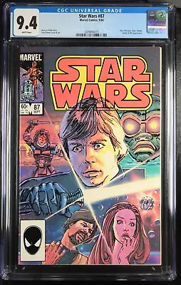 Buy Star Wars #87 CGC 9.4 NM Marvel September 1984 White Pages Comic Book. • 62.73£