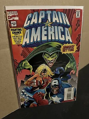 Buy Captain America 435 🔥1995 Fighting Chance Pt 11🔥SNAKE BITTEN🔥Comics🔥NM- • 5.53£