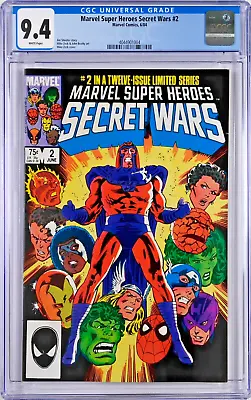 Buy Marvel Super-Heroes Secret Wars #2 CGC 9.4 (Jun 1984) Mike Zeck John Beatty Art • 51.37£